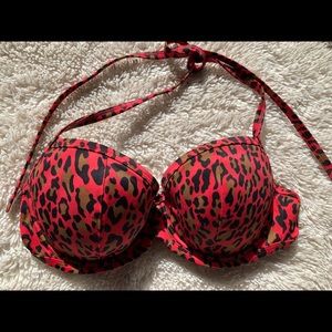 Victoria’s Secret leopard print swim suit top 34D